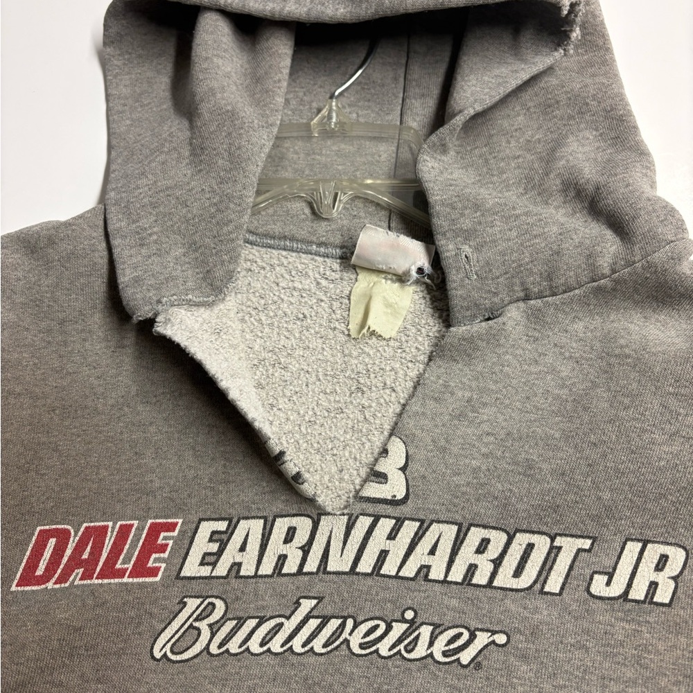 Vintage Dale Earnhardt Budweiser Grey Hoodie distressed a little